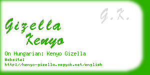 gizella kenyo business card